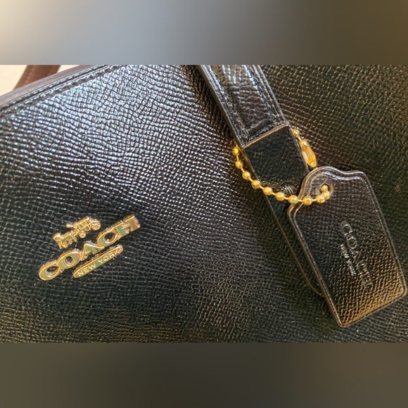 Coach Charlie Medium Carryall - Polished Black Leather Shiny - Picture 3 of 8